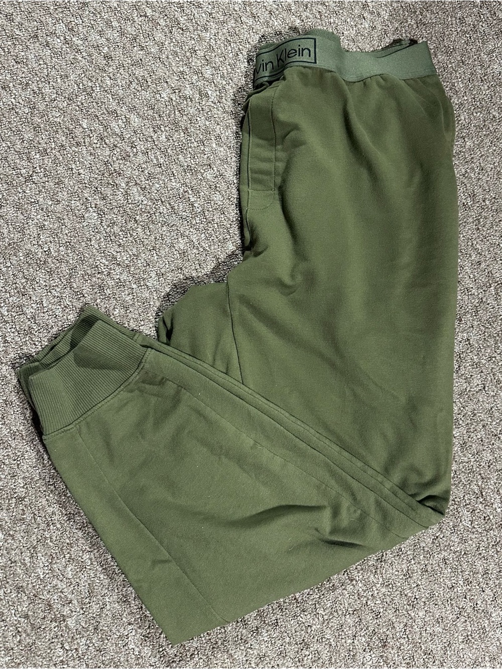 Calvin Klein Men's Olive Jogger Sweatpants - Deep Green